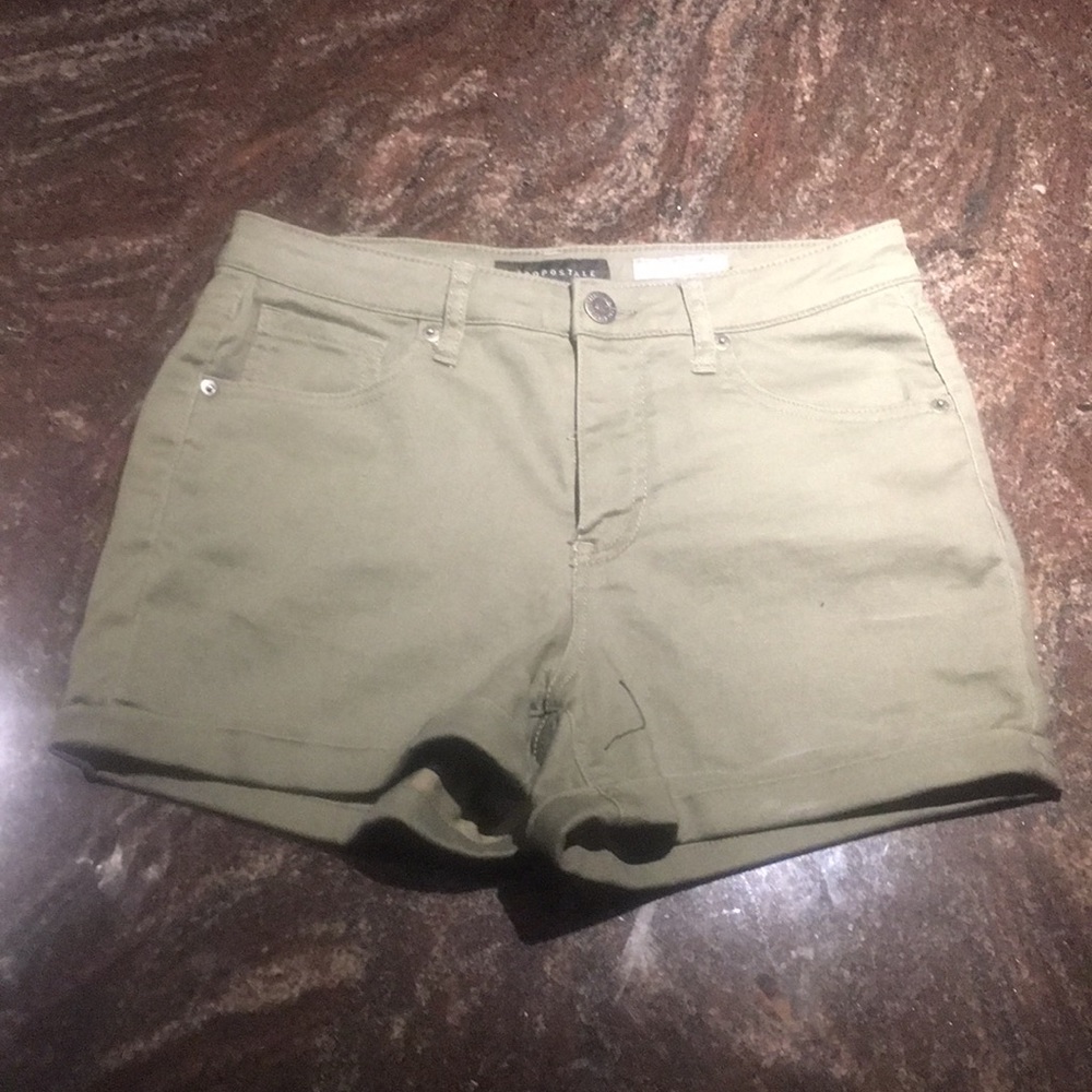 Army green shorts